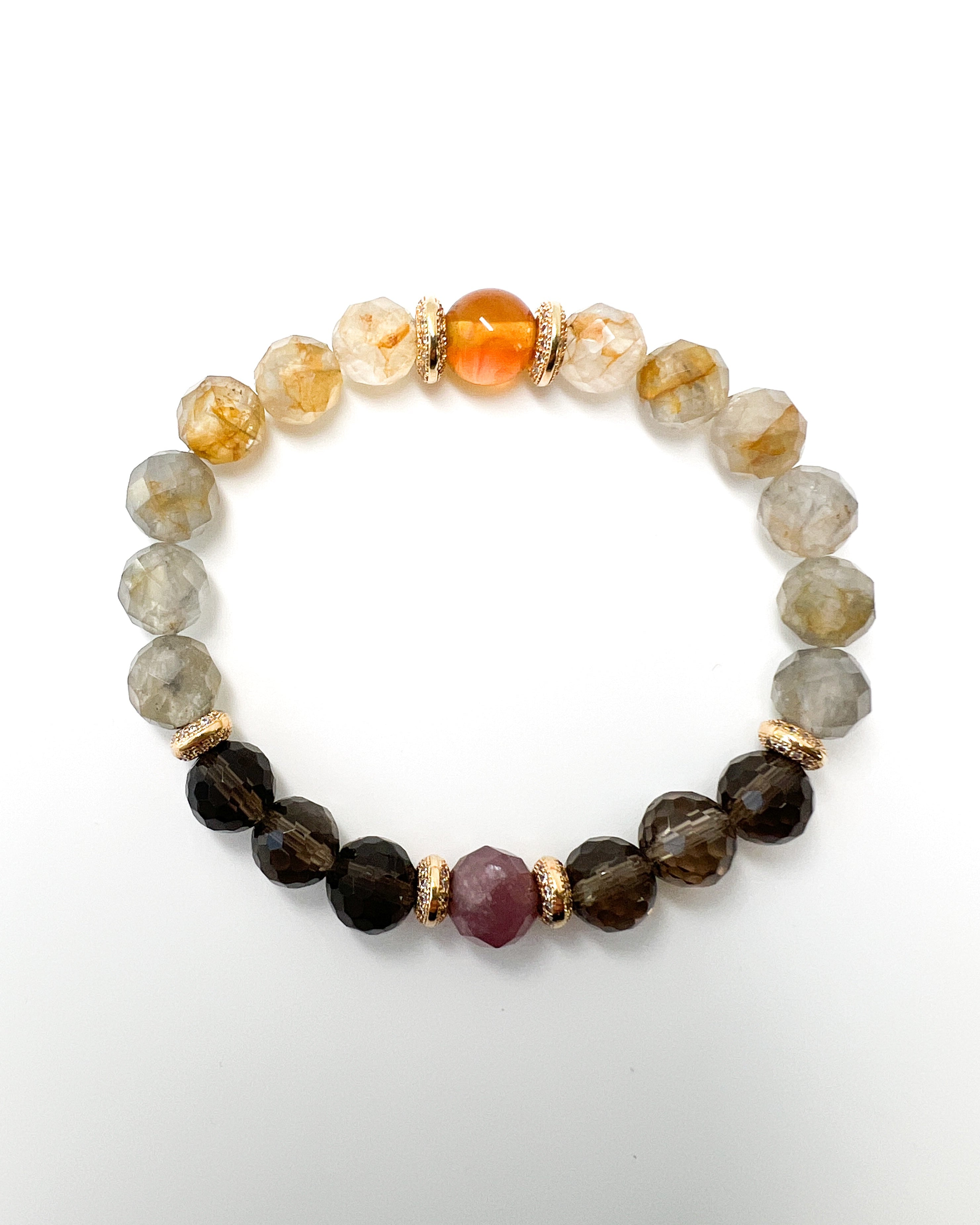 Quartz + Amber Crystal Bracelet - Beautiful Boundaries