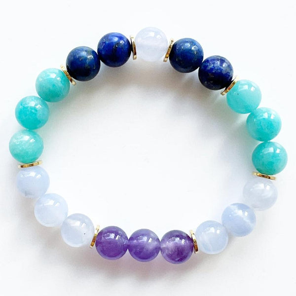 Amethyst · Lapis · Amazonite Crystal Bracelet - Archangel Haniel