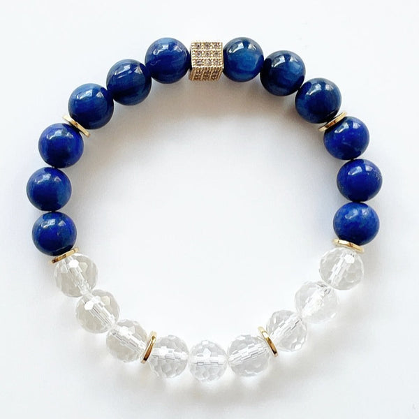 Quartz · Lapis Lazuli · Kyanite Crystal Bracelet - Archangel Michael