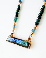 Blue Tourmaline and Aquamarine Necklace