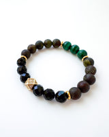 Malachite · Dragon Bloodstone · Black Tourmaline - Crystal Bracelet