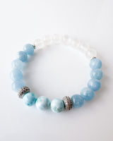 Larimar · Aquamarine · Rainbow Moonstone Crystal Bracelet - Elevate