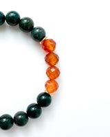 Green Bloodstone · Faceted Carnelian - Fertility Bracelet