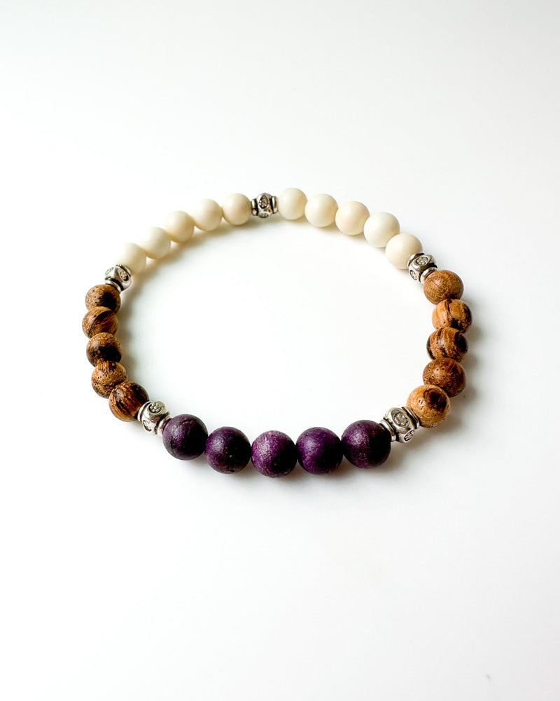 STICHTITE · Sandalwood · Ivory Jade - Florese Bracelet
