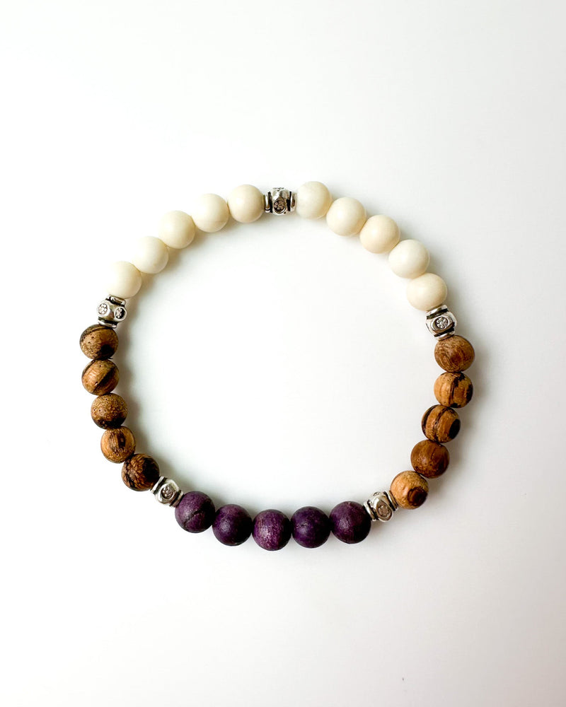 STICHTITE · Sandalwood · Ivory Jade - Florese Bracelet
