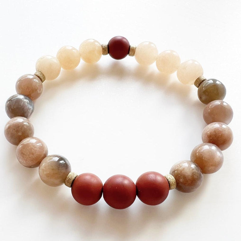 Jasper · Chalcedony · Sunstone Crystal Bracelet - Generosity
