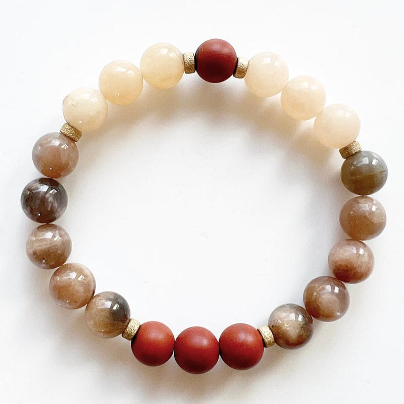 Jasper · Chalcedony · Sunstone Crystal Bracelet - Generosity
