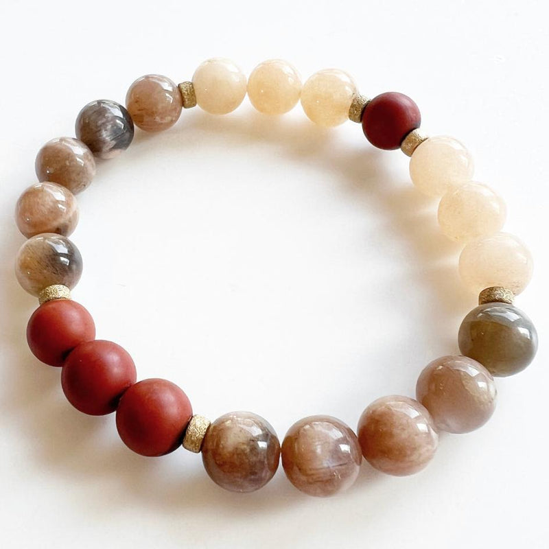 Jasper · Chalcedony · Sunstone Crystal Bracelet - Generosity