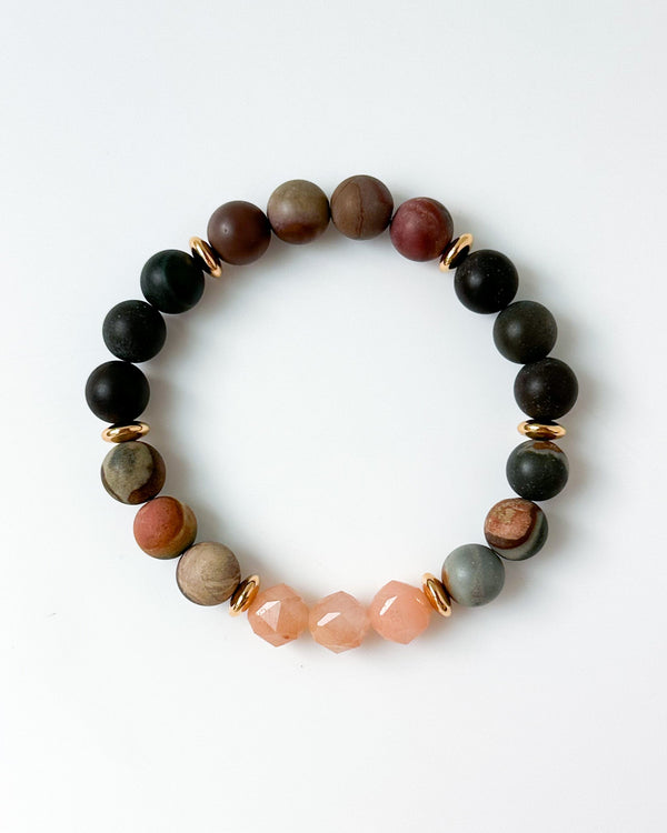 Polychrome Jasper · Peach Chalcedony - Grounded Glow
