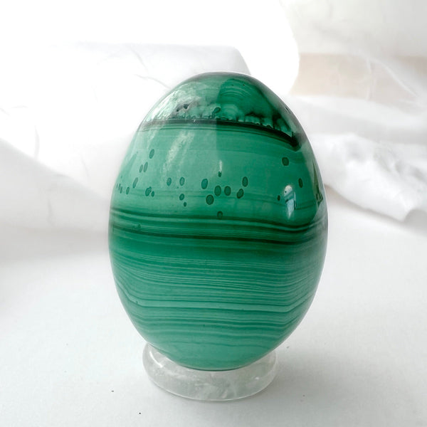 Malachite Egg | High Vibe Crystals