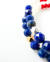 Mother of Pearl · Red Coral · Lapis Lazuli Crystal Bracelet - America 250