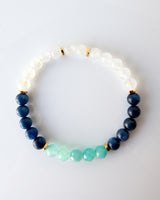 Blue Kyanite · Amazonite · Rainbow Moonstone Crystal Bracelet - True To Me