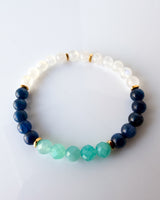 Blue Kyanite · Amazonite · Rainbow Moonstone Crystal Bracelet - True To Me