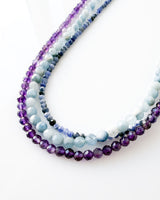 Amethyst + Aquamarine + Sodalite Gemstone Necklace