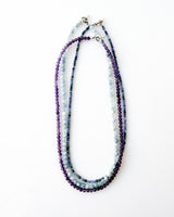 Amethyst + Aquamarine + Sodalite Gemstone Necklace