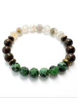 Zoisite · Bronzite · Gold & Silver Quartz Crystal Bracelet - Whole Again