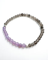 Purple Chalcedony · Tibetan Tektite Crystal Bracelet -Quantum Echoes
