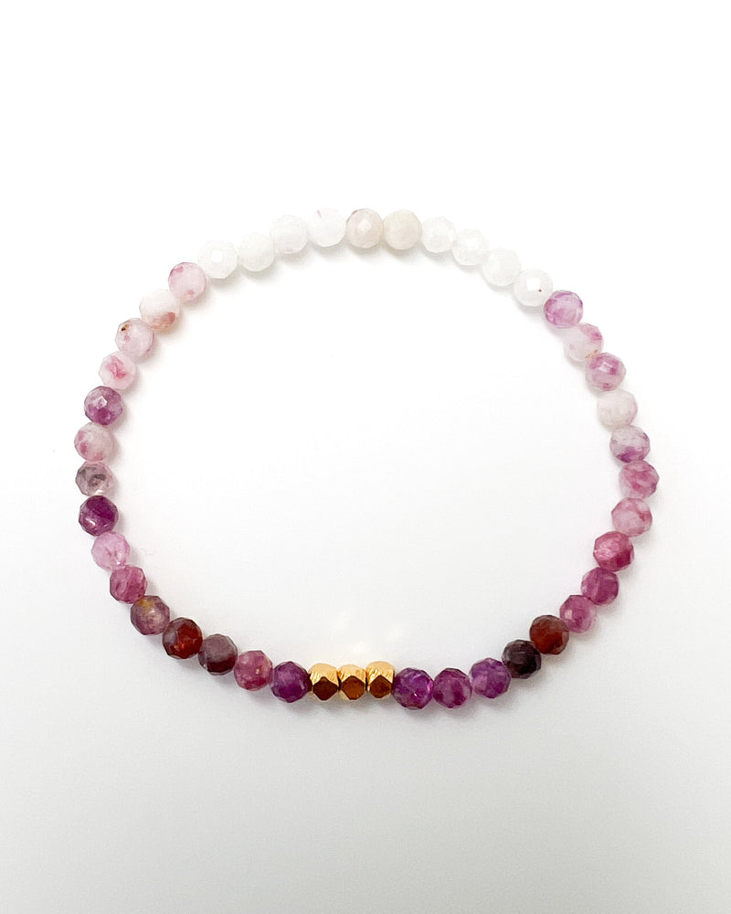 Purple Mica in Quartz Crystal Bracelet - Mood Balance