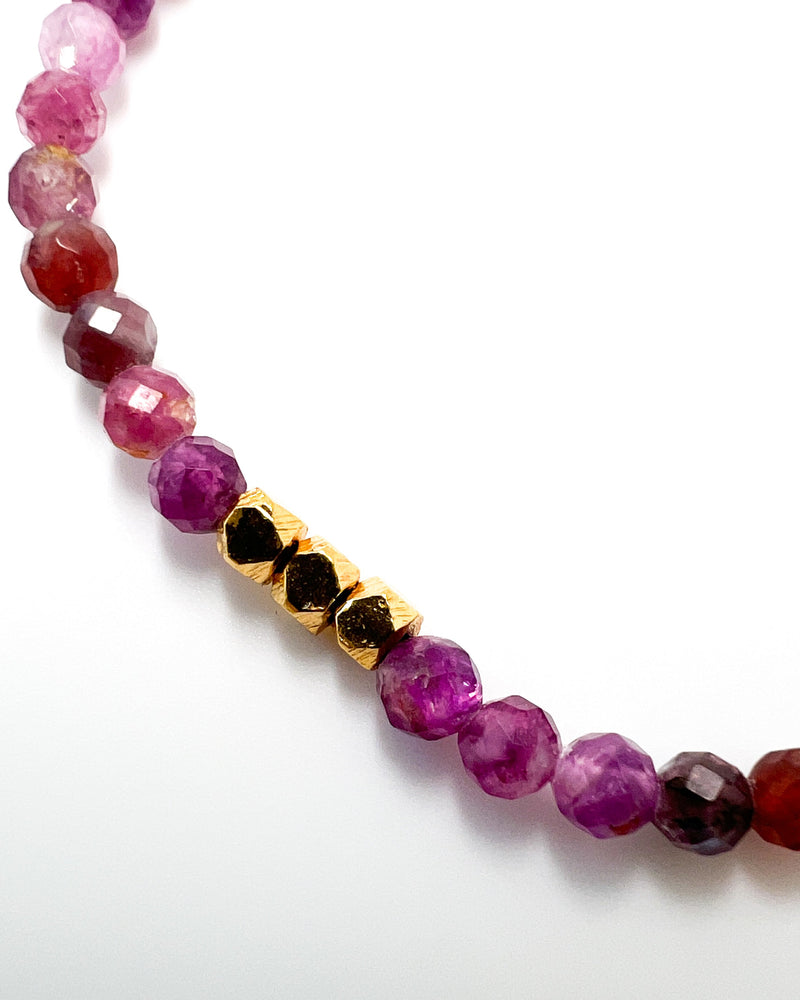 Purple Mica in Quartz Crystal Bracelet - Mood Balance