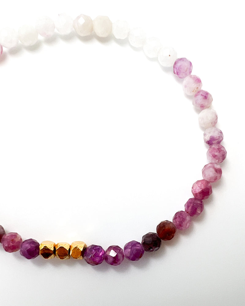 Purple Mica in Quartz Crystal Bracelet - Mood Balance