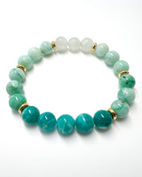 Amazonite · Chrysoprase in Quartz Crystal Bracelet - Fresh Glow
