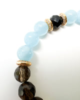 Jade + Aventurine + Quartz + Aquamarine + Tourmaline Crystal Bracelet - The Lucky Traveler