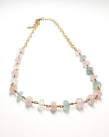 Aquamarine + Morganite Necklace