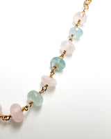 Aquamarine + Morganite Necklace