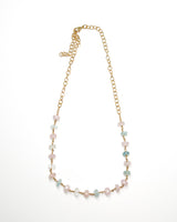 Aquamarine + Morganite Necklace