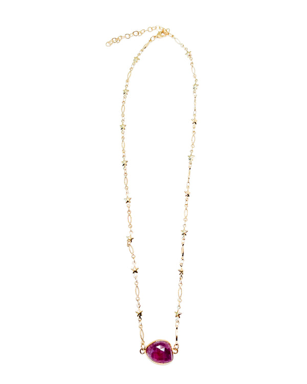 Pink Sapphire Necklace