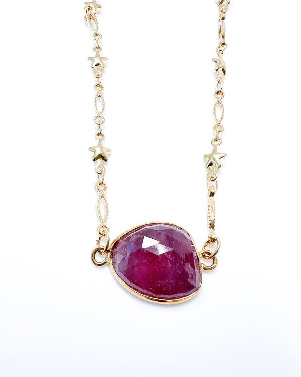 Pink Sapphire Necklace