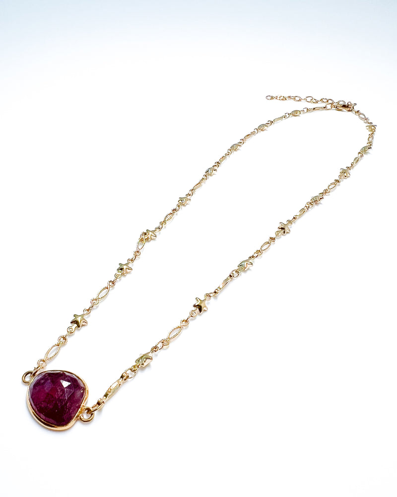 Pink Sapphire Necklace