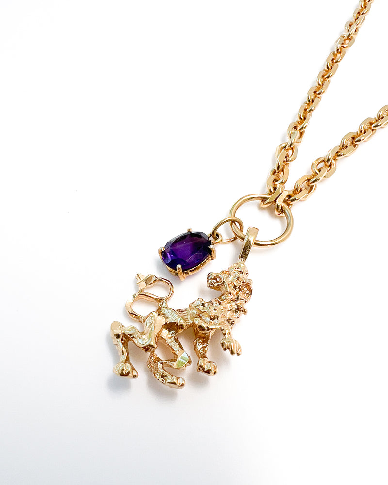 Amethyst Lion Necklace