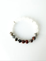 Crazy Lace Agate · White Jade Crystal Bracelet - Create