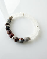 Crazy Lace Agate · White Jade Crystal Bracelet - Create