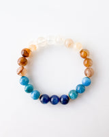 Blue Kyanite · Blue Apatite · Golden Healer Crystal Bracelet - Sana
