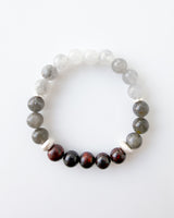 Cloudy Quartz · Black Moonstone · Red Tiger Iron Crystal Bracelet - Sexy