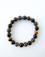 Tiger Eye · Shungite · Smoky Quartz Bracelet - Unshakeable