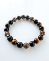 Tiger Eye · Shungite · Smoky Quartz Bracelet - Unshakeable