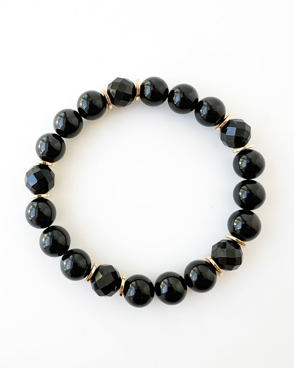 Black Tourmaline Crystal Bracelet - Protection


