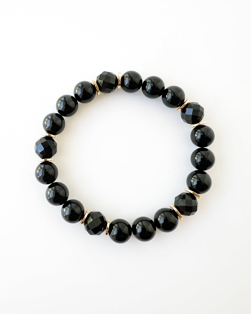Black Tourmaline Crystal Bracelet - Protection