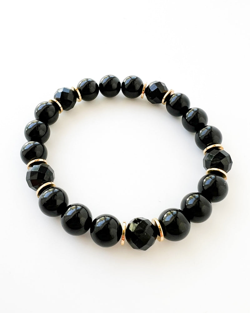 Black Tourmaline Crystal Bracelet - Protection