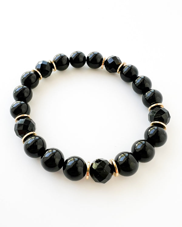 Black Tourmaline Crystal Bracelet - Protection

