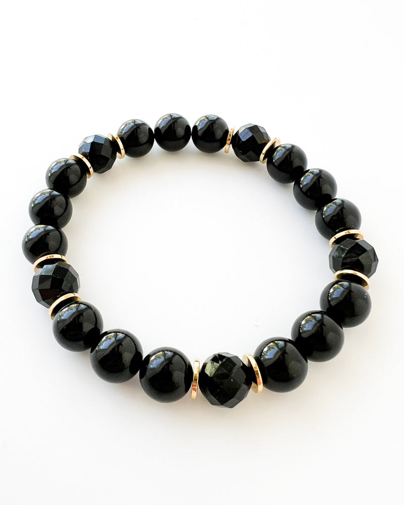 Black Tourmaline Crystal Bracelet - Protection

