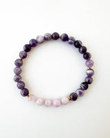 Kunzite · Chevron Amethyst Crystal Bracelet - Miracle Magnet