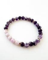 Kunzite · Chevron Amethyst Crystal Bracelet - Miracle Magnet