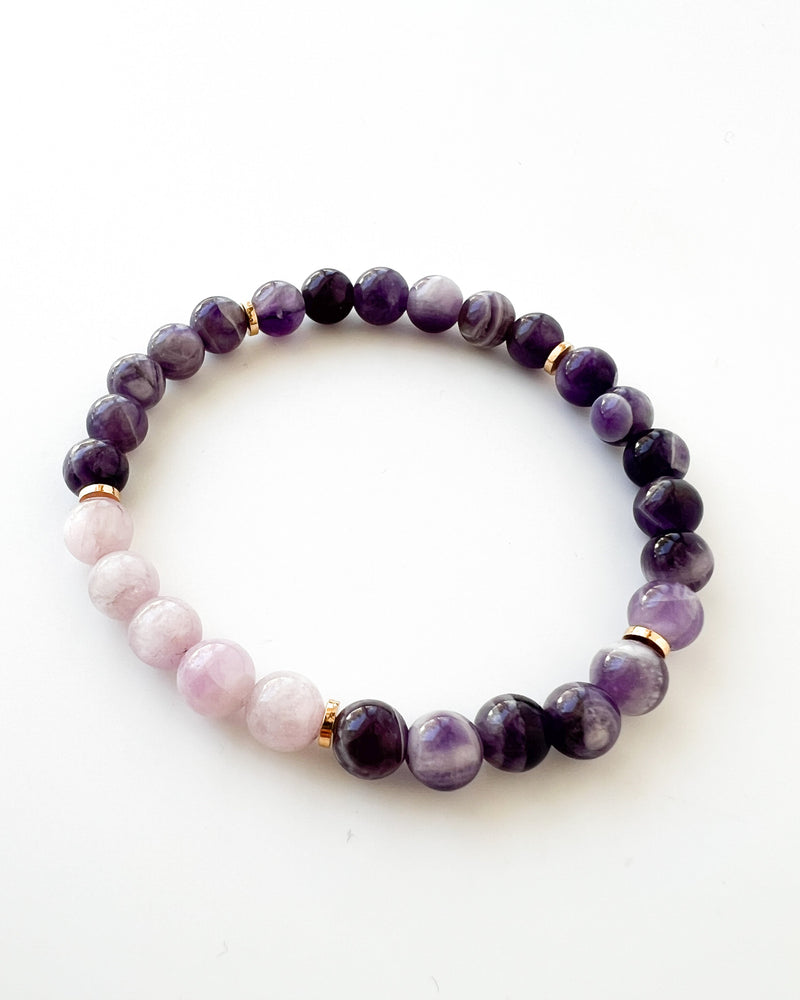 Kunzite · Chevron Amethyst Crystal Bracelet - Miracle Magnet