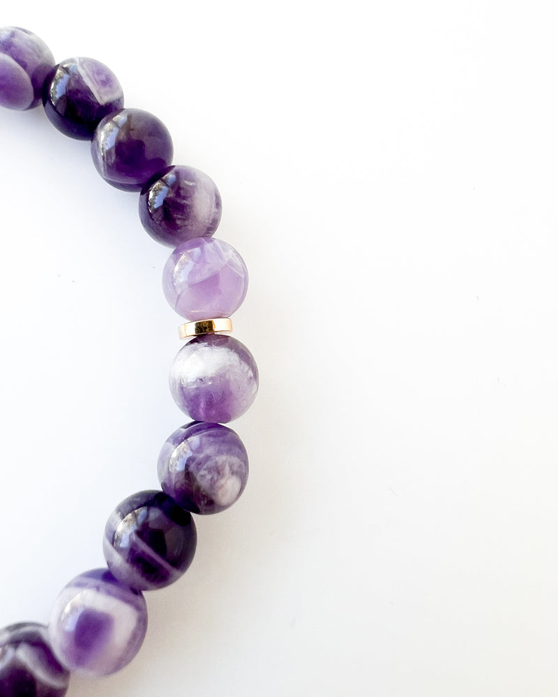 Kunzite · Chevron Amethyst Crystal Bracelet - Miracle Magnet
