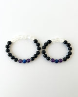 Blue Kyanite + Amethyst + Shungite + Black Tourmaline + Selenite Crystal Bracelet - Back to School