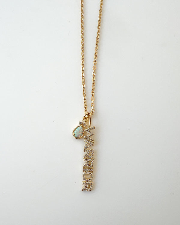Warrior + Girasol Opal Necklace